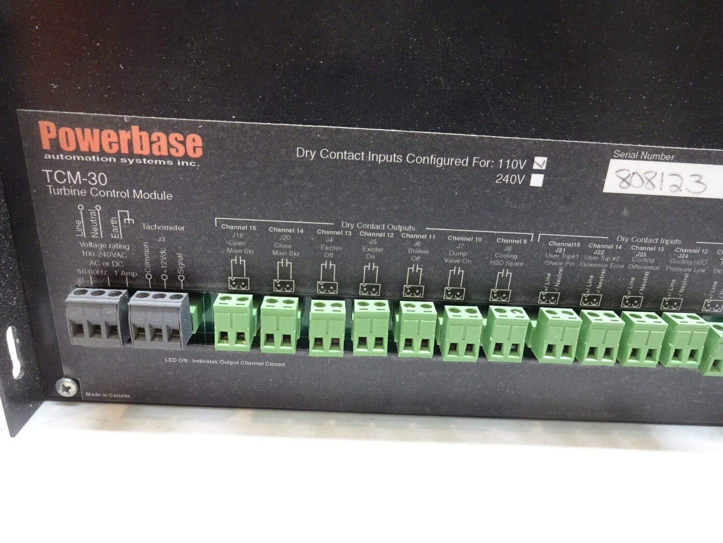 POWERBASE TCM-30 TURBINE CONTROL MODULE / FOR HYDRO POWER STATIONS *MAKE OFFER*