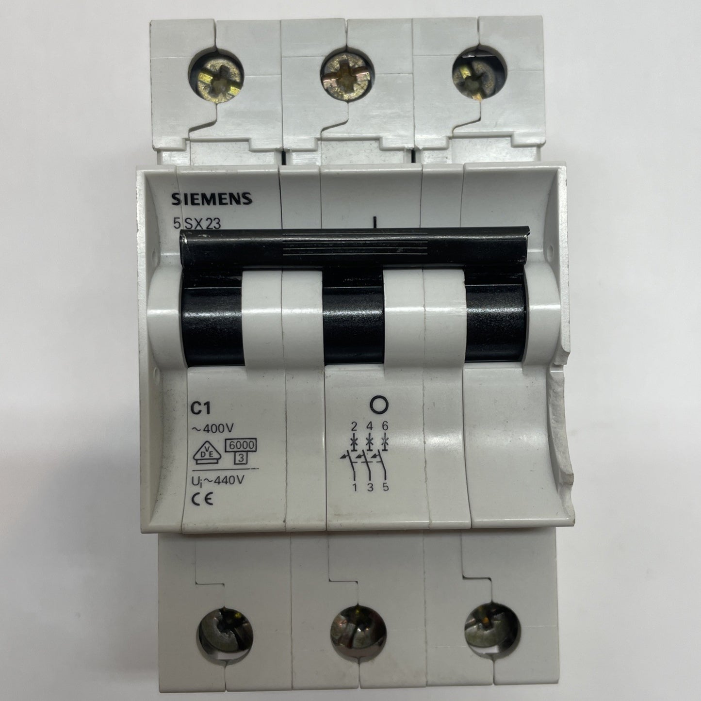 Siemens 5SX23 C1 3P Miniature Circuit Breaker DIN-Rail 1A 400V