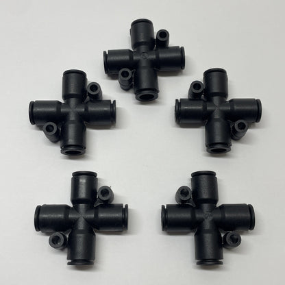 McMaster-Carr 5779K787 Nylon Cross Connector for 5/16″ Tube (LOT OF 5)