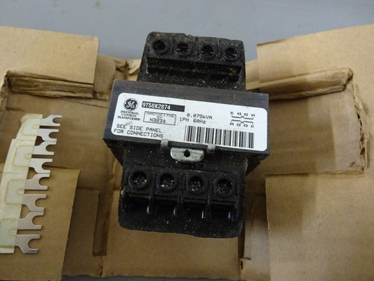 GE 9T58K2874 / CONTROL TRANSFORMER / SINGLE PHASE 60HZ 0.075kVA TYPE IP