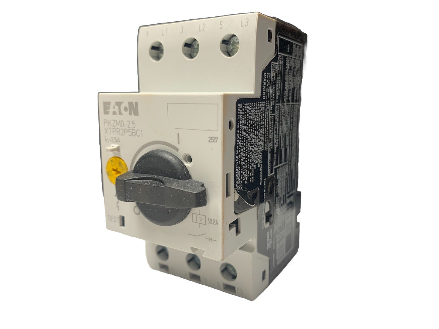 Eaton PKZM0-2.5 3-Pole Motor Protective Circuit Breaker 1.6–2.5A XTPR2P5BC1