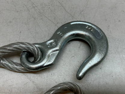 TRAILER SAFETY CABLE WITH WINCH HOOK 9800 LBS 5/16 IN X 34 IN / NEW