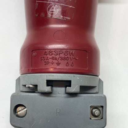 Hubbell 463P6W IEC 63A 380V 3P 4W Watertight Male Plug