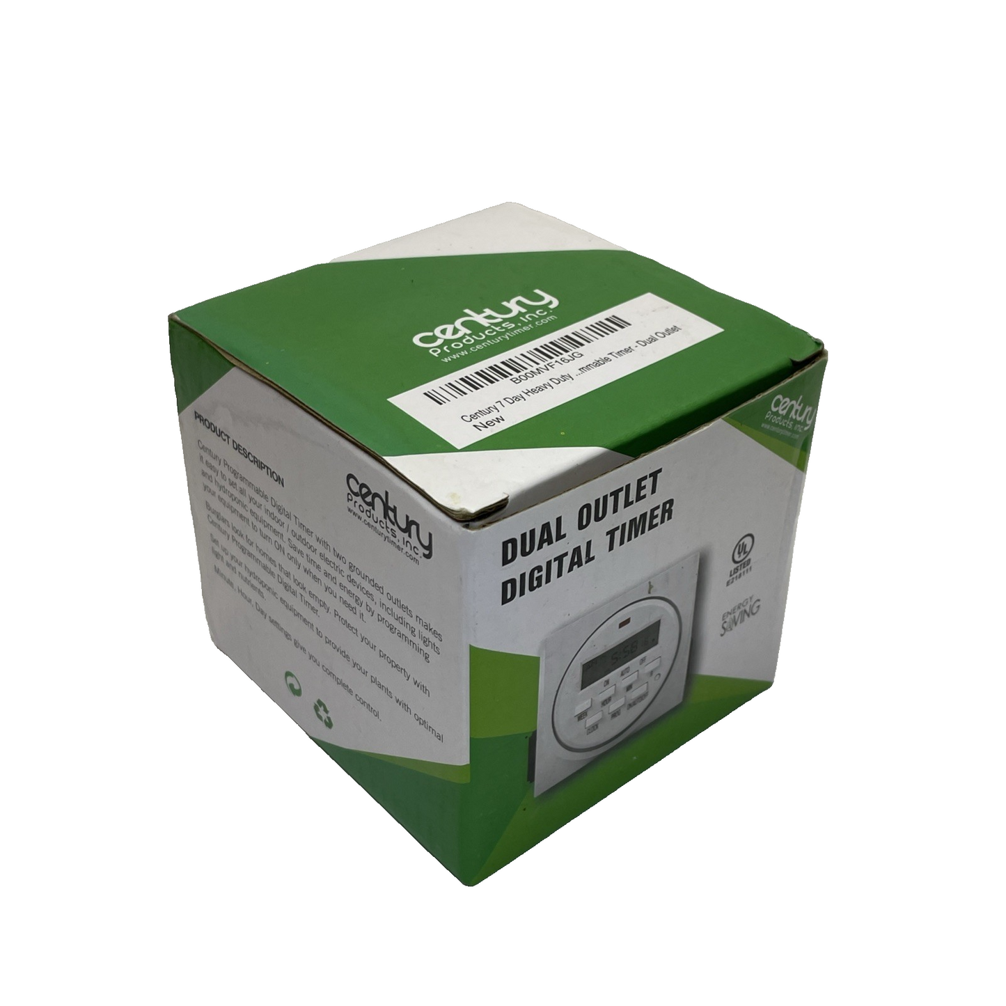 CENTURY FD60-U6 Digital Programmable Timer Dual Outlet  7-Day Heavy Duty