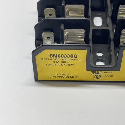Buss BM6033SQ Fuseholder M60030-3SQ E12-5680 30A 600V