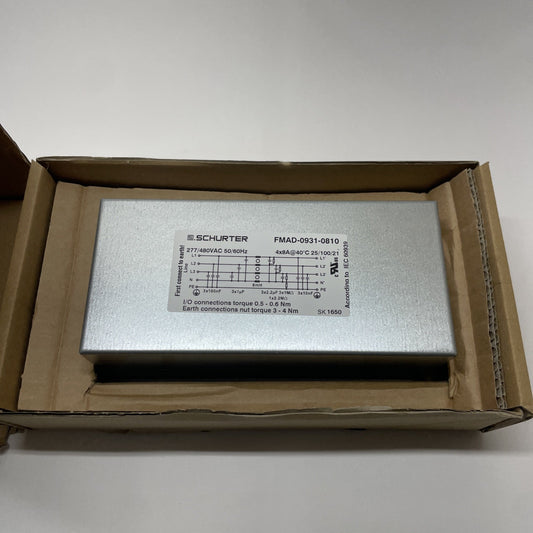 SCHURTER FMAD-0931-0810 3-Phase EMI/EMC Line Filter 8A 277/480VAC (USA SELLER)
