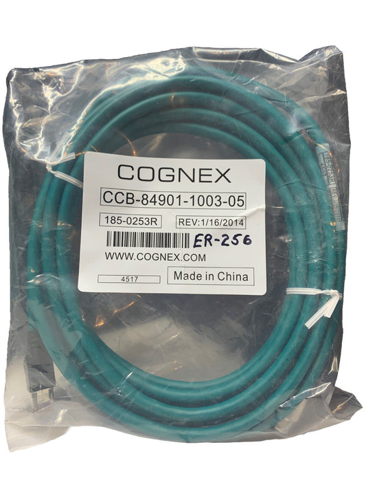 COGNEX CCB-84901-1003-05 5m (15ft) Green PVC Patch Cable 8p M12 Connector RJ45