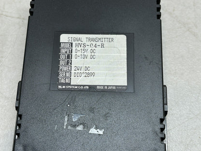 M-SYSTEM HVS-04-R / SIGNAL TRANSMITTER / 0-15V / 24VDC