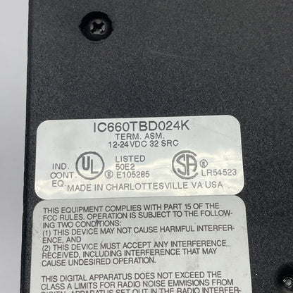GE Fanuc IC660BBD024 I/O Block Assembly 32-Circuit 12-24 VDC