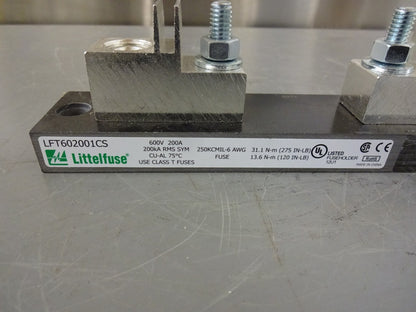 LITTELFUSE LFT602001CS / 600V 200A USES CLASS T FUSES / NEW