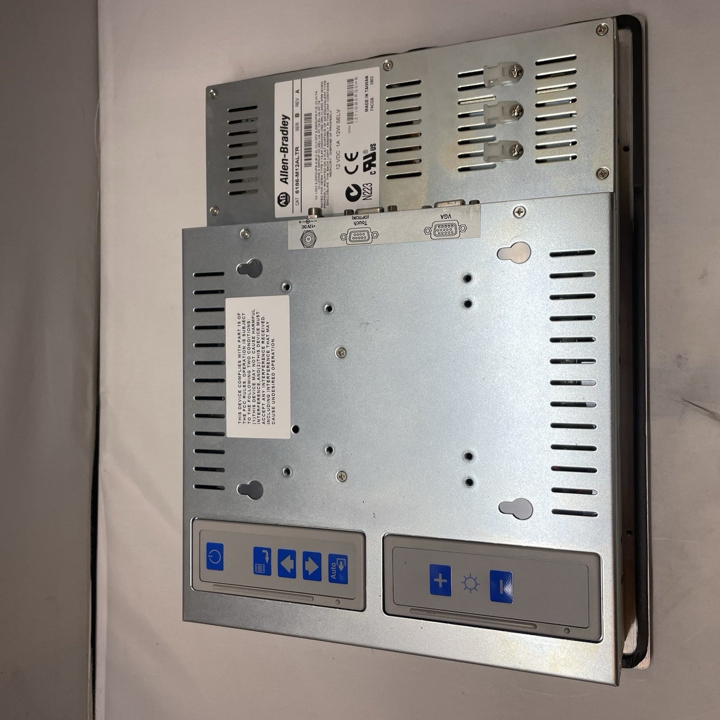 Allen-Bradley 6186-M12ALTR  VersaView Industrial Monitor Touchscreen Display