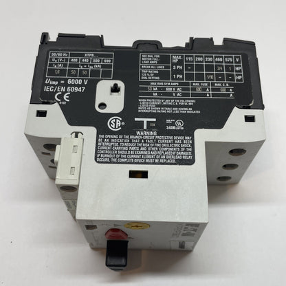 Eaton XTPB1P6BC1 Manual Motor Protector 1.0-1.6A Pushbutton Motor Starter