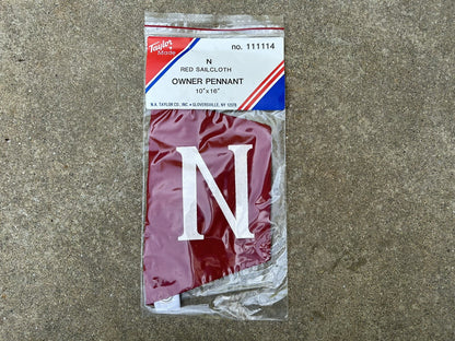 TAYLOR MADE 111114 N OWNER PENNANT 10" X 16" RED SAILCLOTH MARINE FLAG / NEW