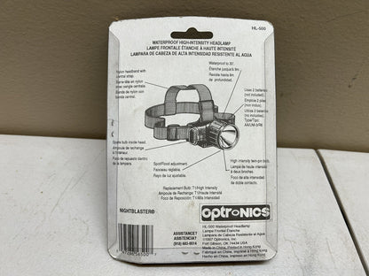 NIGHT BLASTER HL-500 HEADLAMP WATERPROOF TO 30' HIGH INTENSITY BULBS / NEW