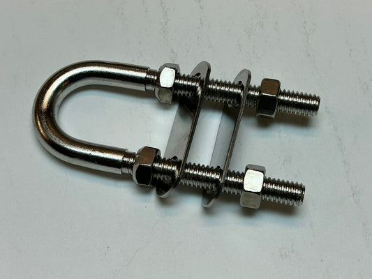 316 STAINLESS STEEL MARINE BOLT STERN BOW EYE TIE DOWN U BOLT 4 INCHES / NEW