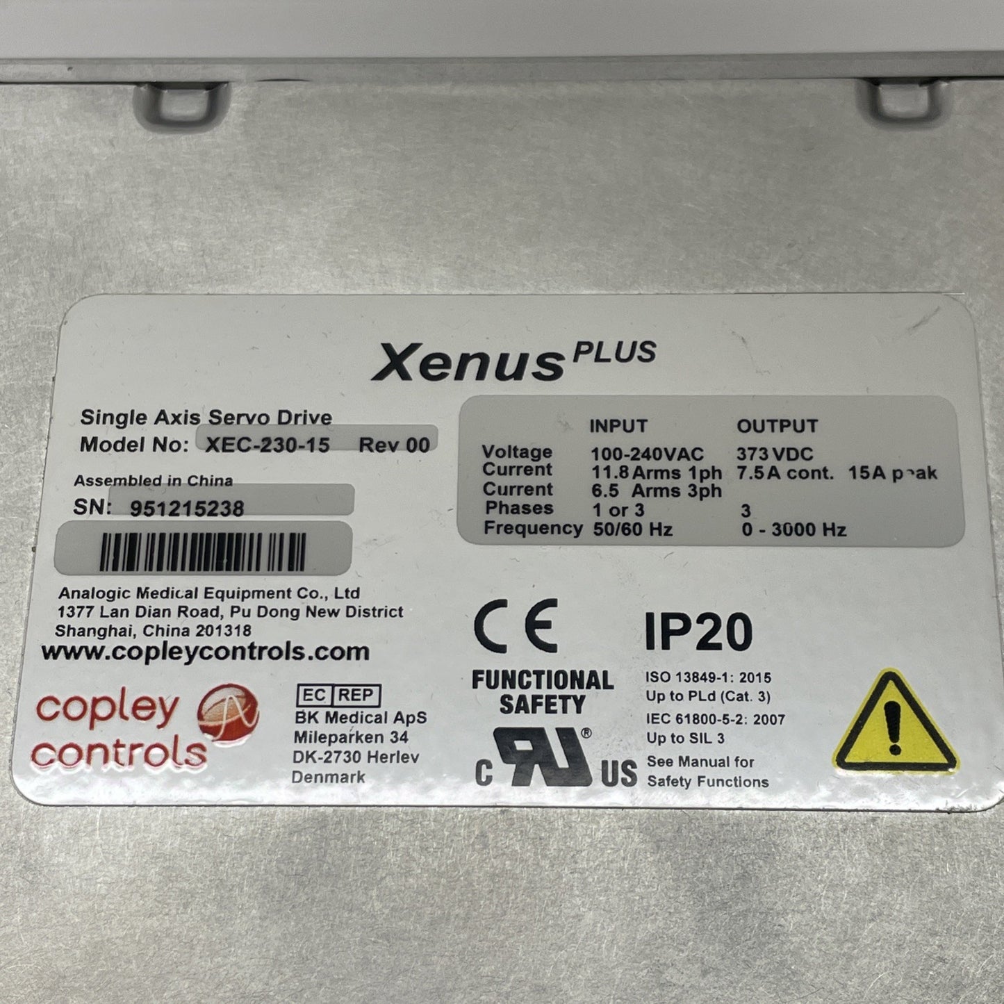 Copley Controls XEC-230-15 Digital Drive + XEC-CK/XPC-CK