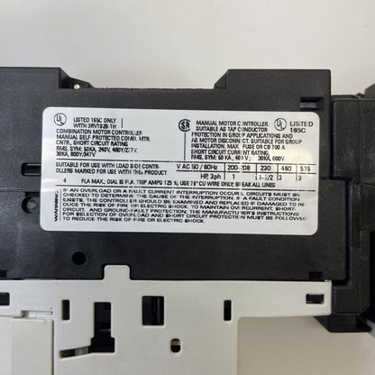 SIEMENS 3RV1021-1EA10 SIRIUS MANUAL MOTOR STARTER WITH 3RT1017-1AK61 CONTACTOR