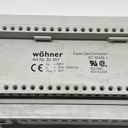 Wöhner 32457 Busbar Adapter 63A / 600V AC EEC 6063