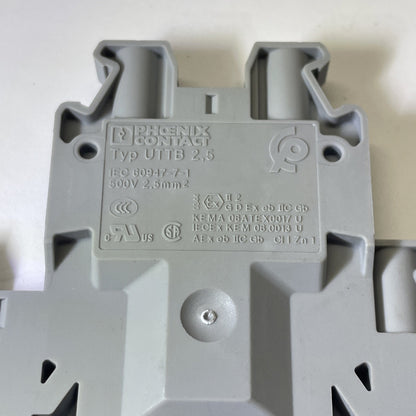 (LOT OF 10) Phoenix Contact UTTB 2,5 Dual-Level DIN Rail Terminal Block 3044636