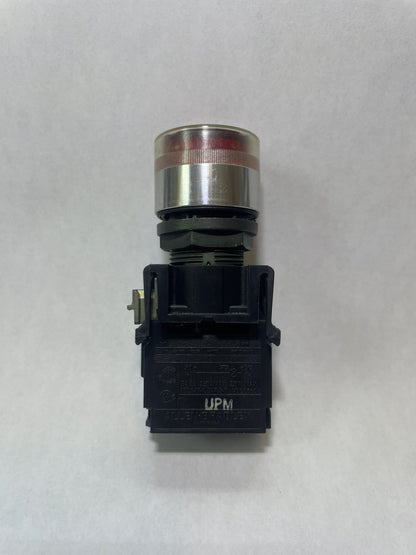 AB Illuminated Push Button 22mm - RED - 800E Series 250V Max 800ES-LF33DL0X10