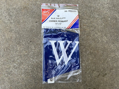 TAYLOR MADE 222223 W OWNER PENNANT 10" X 16" BLUE SAILCLOTH MARINE FLAG / NEW