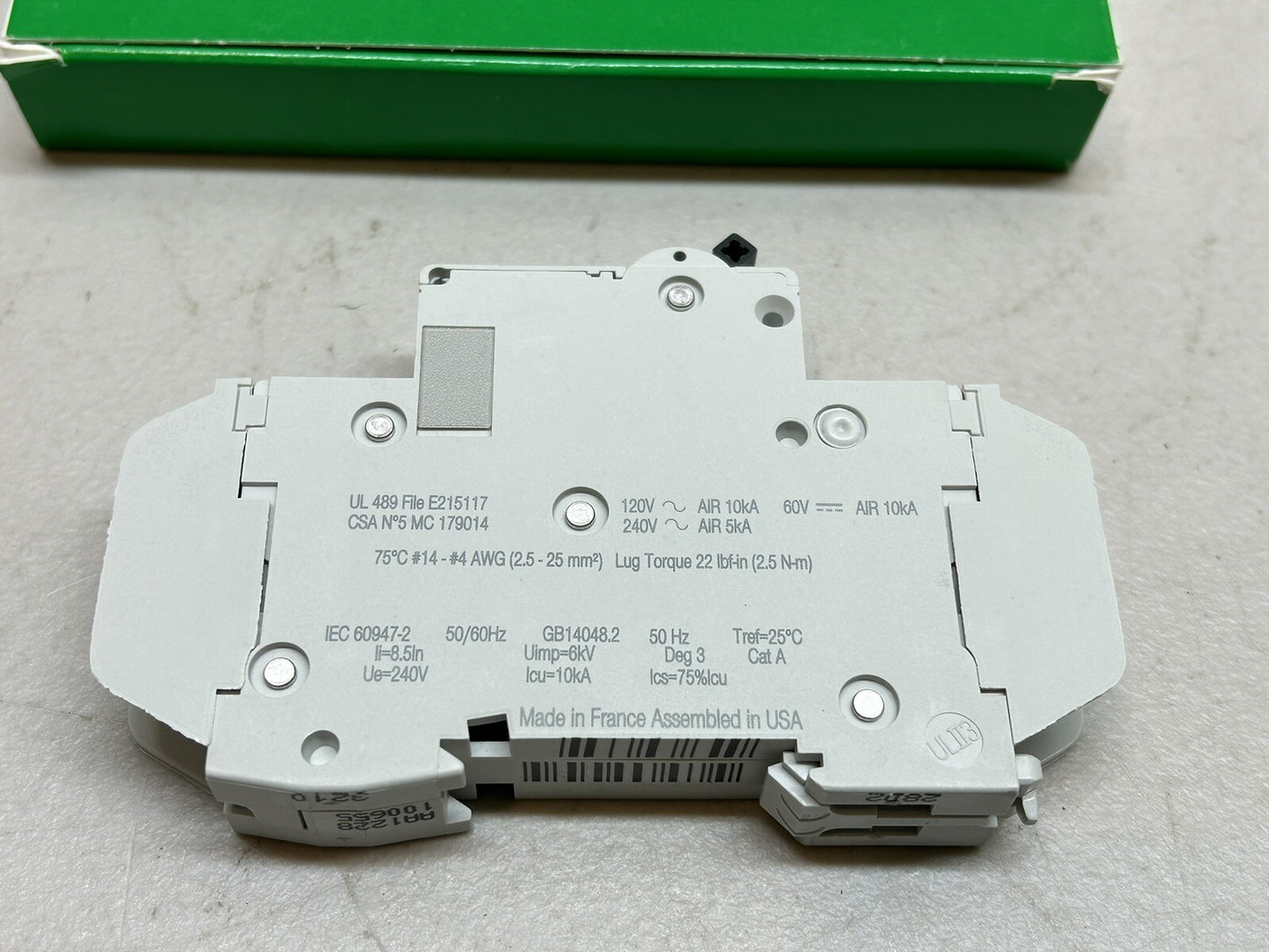 SCHNEIDER ELECTRIC 60106 MULTI 9 C60 UL489 / 1P  5A CIRCUIT BREAKER / NEW