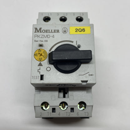 Moeller PKZM0-4 (Ser. 3) Motor Protective Circuit Breaker 3-Pole 2.5-4A