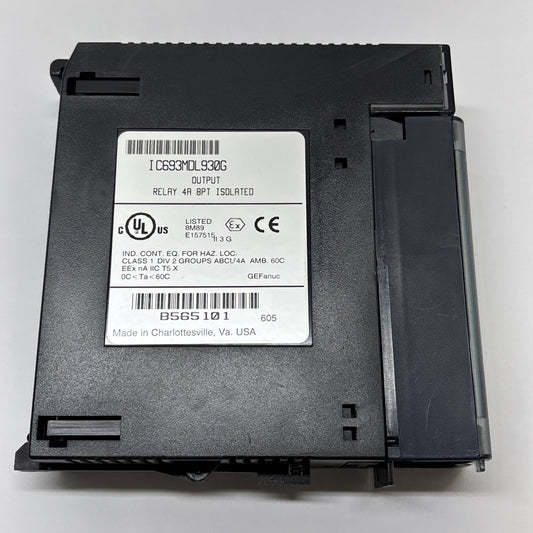 GE Fanuc IC693MDL930G Series 90-30 Isolated Relay Output Module 8PT 4A