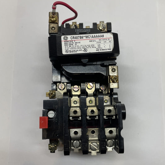 GE NEMA SIZE 0 MOTOR STARTER 120V COIL / CR487B6**MC1AAAAA#