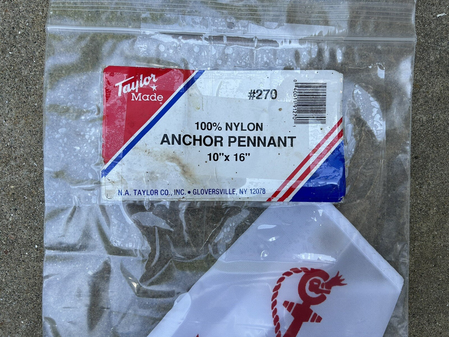 TAYLOR MADE 270 ANCHOR 10" X 16" PENNANT MARINE NYLON FLAG / NEW