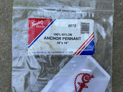 TAYLOR MADE 270 ANCHOR 10" X 16" PENNANT MARINE NYLON FLAG / NEW