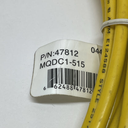 Banner MQDC1-515 / 47812 M12 5-Pin Female Straight Cordset 5 m Yellow