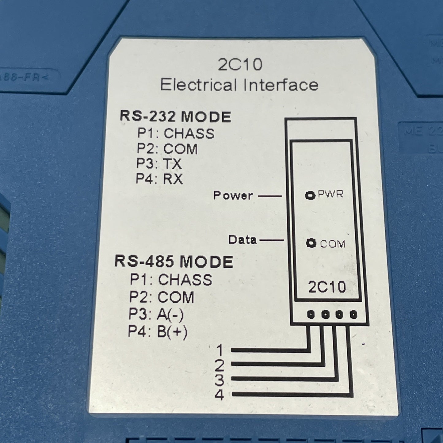 WEED INSTRUMENT  2C10  RS232 / RS485 Multi-Drop Electrical Interface Module