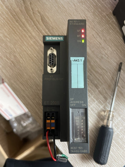 Siemens SEMATIC S7 6ES7 151-1AA05-0AB0 ET200S PROFIBUS Interface Module