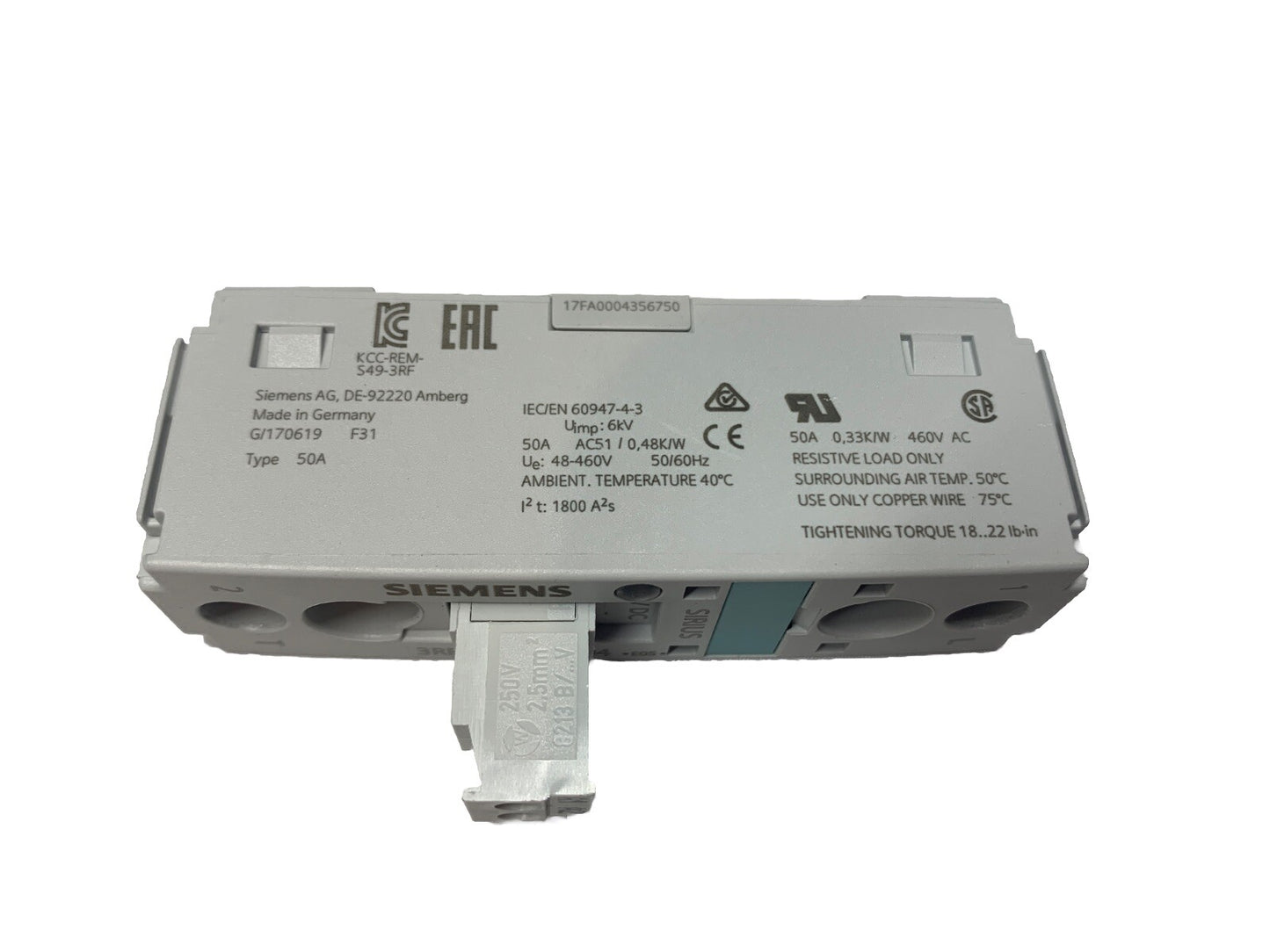 NEW SIEMENS 3RF2150-1AA04 / 3RF21501AA04 RELAY