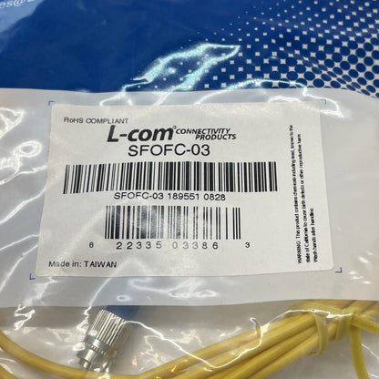 L-Com SFOFC-03 Fiber Optic Cable FC/FC 9/125 3.0m