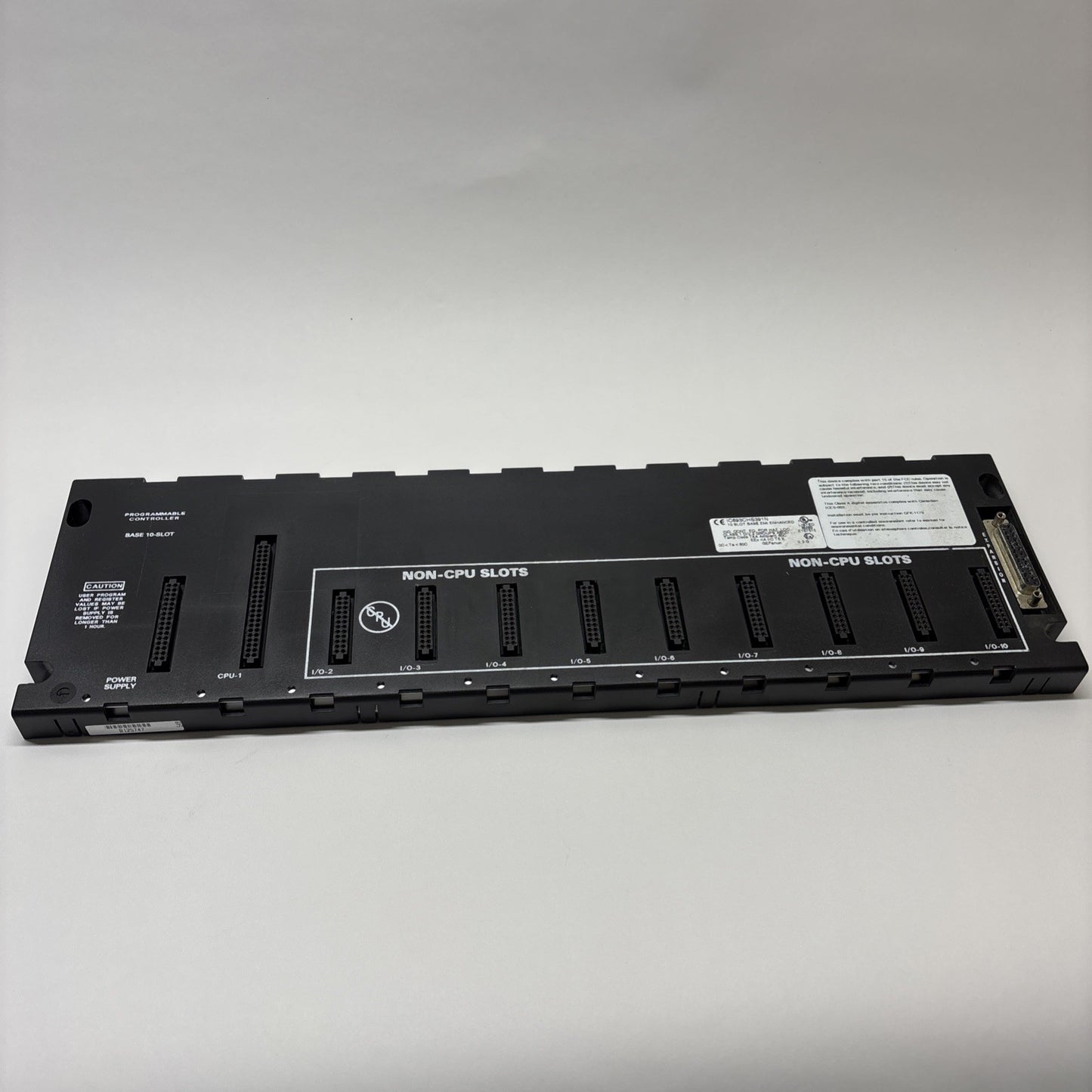 GE Fanuc IC693CHS391N Series 90-30 10-Slot EMI Enhanced PLC Baseplate