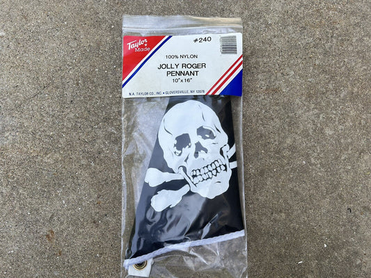 TAYLOR MADE 240 JOLLY ROGER 10" X 16" PENNANT MARINE NYLON FLAG / NEW