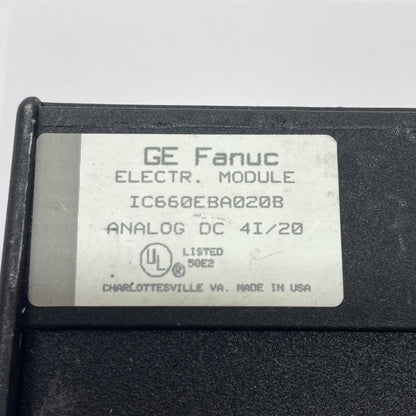GE Fanuc IC660EBA020B Genius l/O Analog DC 4I/20 Electronics Module