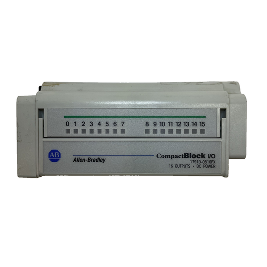 ALLEN BRADLEY 1791D-0B16PX /D DC POWER COMPACT BLOCK I/O 16 OUTPUTS 30VDC