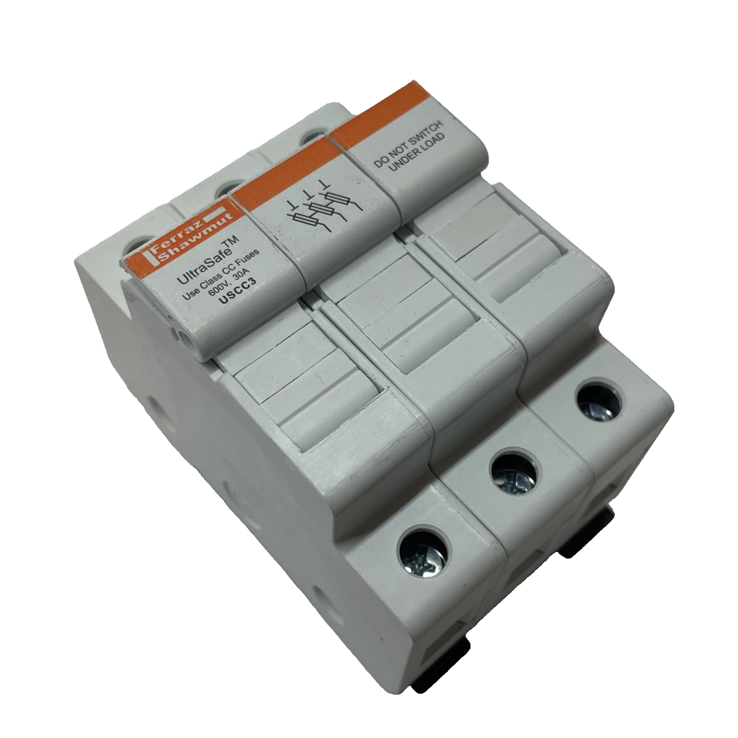 Ferraz Shawmut USCC3 / M217522 Fuse Holder W/ FNQ-R-15 Fuses (3)