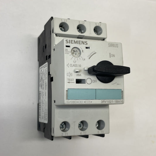 SIEMENS 3RV1021-1BA10 SIRIUS MANUAL MOTOR STARTER 1.4-2A