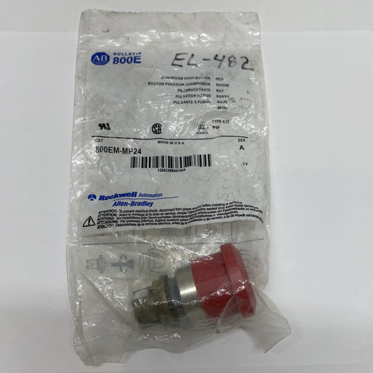 1PC 800EM-MP24 RED MUSHROOM PUSH BUTTON *NEW*