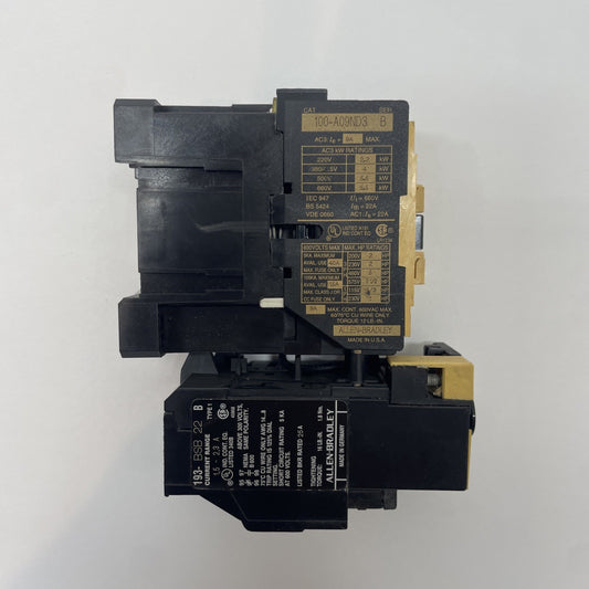 ALLEN BRADLEY 100-A09ND3 SER. B Contactor with 193-BSB 22 Overload Relay