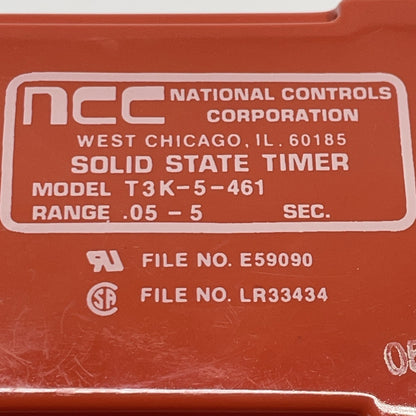 NCC  T3K-5-461  Time Delay Relay 0.05-5 s 120 VAC 11-Pin DPDT
