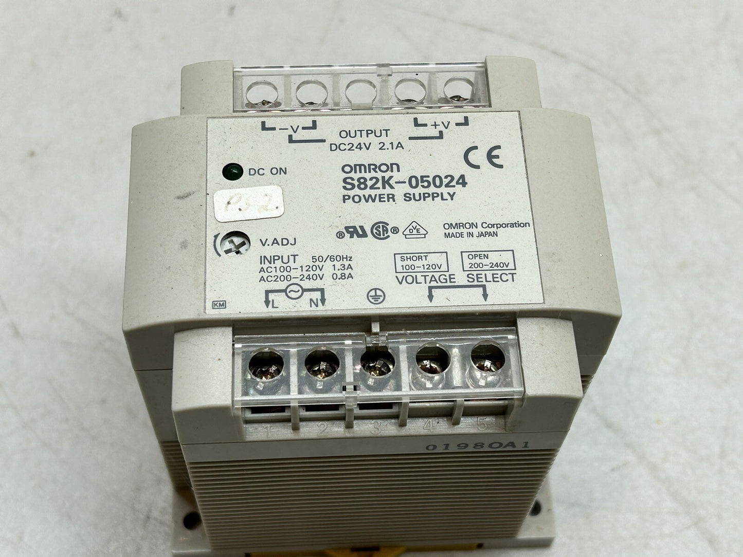 Omron S82K-05024 50W DIN Rail Switching Power Supply 24V 2.1A
