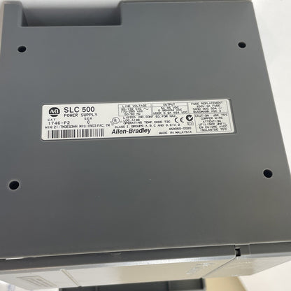 ALLEN BRADLEY 1746-A10 SER A 10 SLOT RACK W/ 1746-P2 SER C POWER SUPPLY