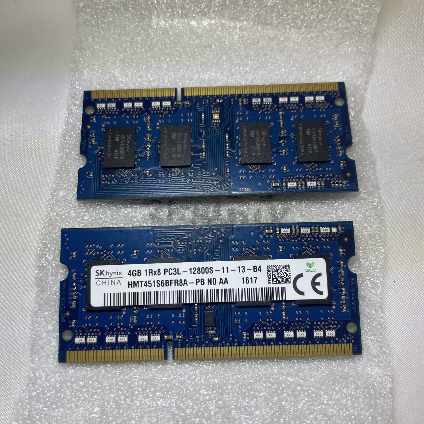 SK Hynix 4GB 1RX8 PC3L-12800S-11-13-B4 Laptop Memory HMT451S6BFR8A (LOT OF 2)