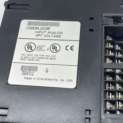 GE Fanuc IC693ALG220F Analog Input Module ±10 V 4-Channel Series 90-30