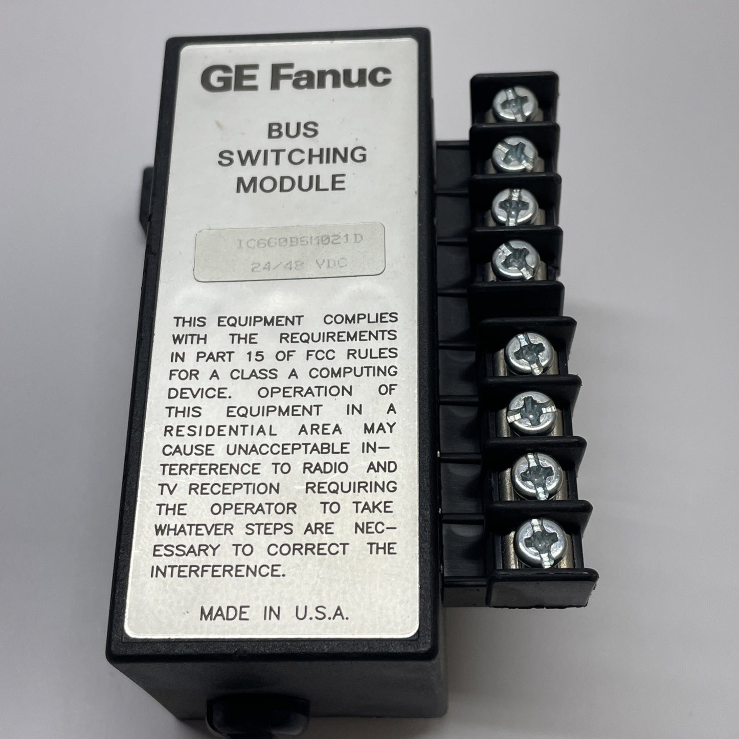 GE Fanuc IC660BSM021D Genius I/O Bus Switching Module 24/48 VDC